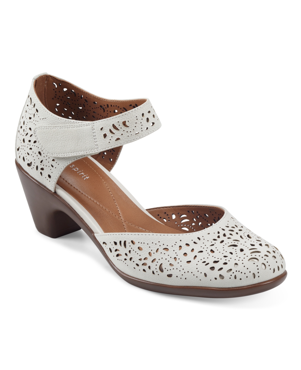 Easy Spirit Women's Cindie Mary Jane Pumps - Ivory Leather