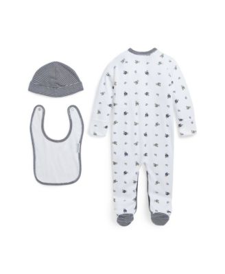 Baby Boys Polo Bear Cotton 3 Piece Gift Set