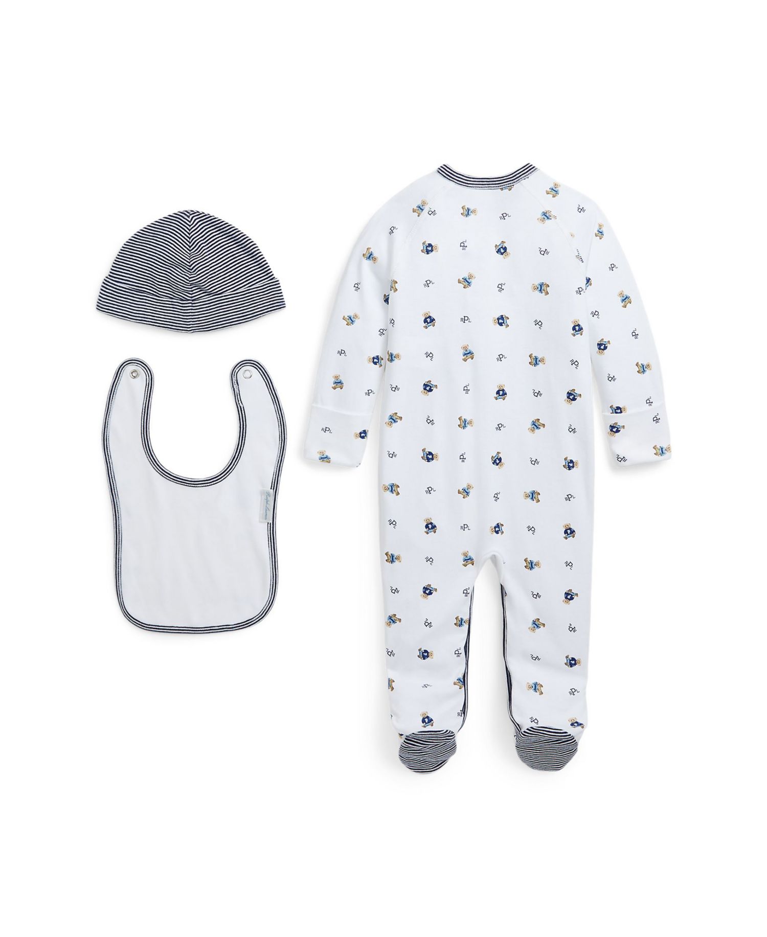 Baby Boys Polo Bear Cotton 3 Piece Gift Set