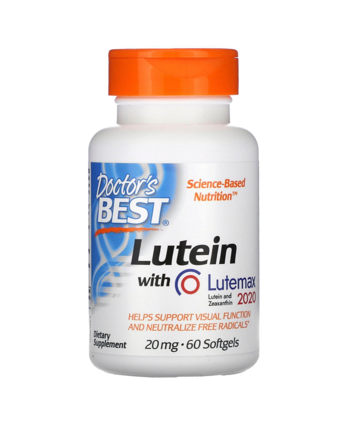 Lutein with Lutemax 2020 20 mg - 60 Softgels - Assorted Pre-Pack