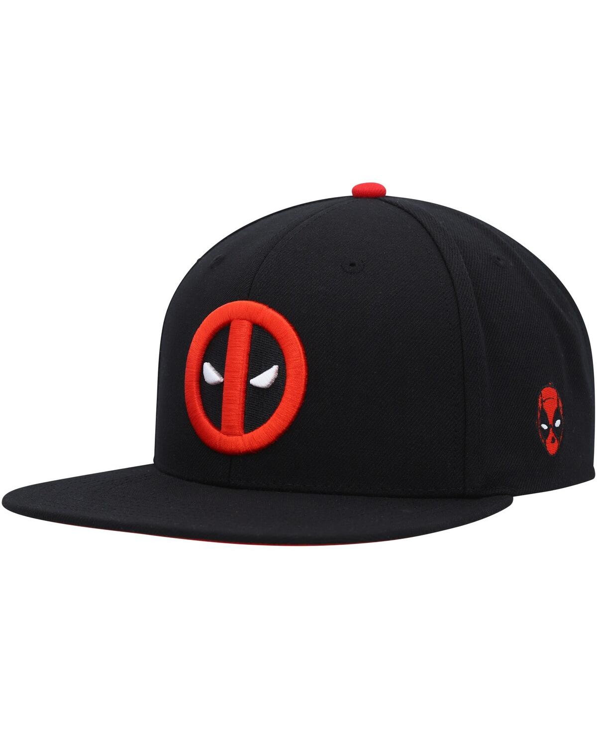 Men's Marvel Black Deadpool Snapback Hat - Black