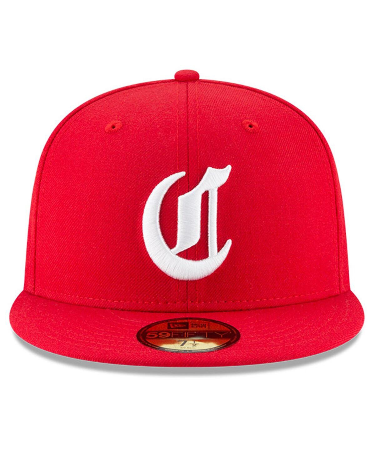 Men's New EraCincinnati Reds Cooperstown Collection Wool 59FIFTY Fitted Hat - Red