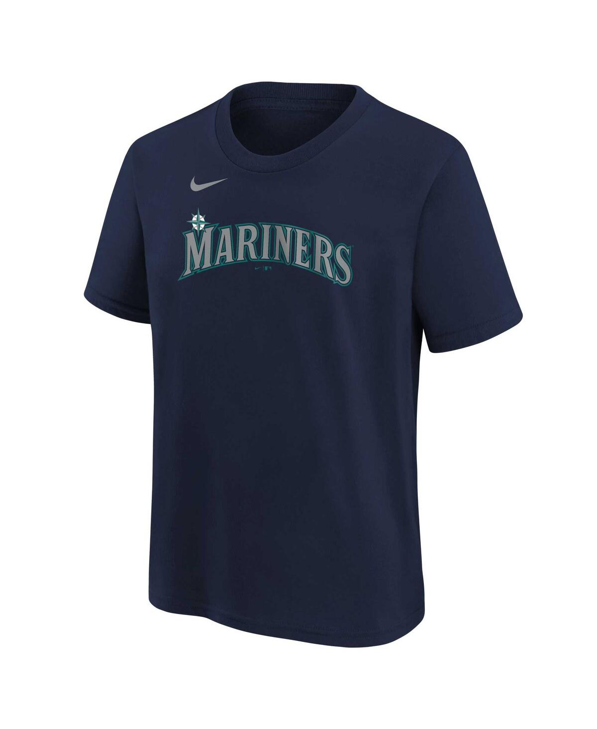 Big Boys Nike Jarred KelenicSeattle Mariners Player Name and Number T-shirt - Navy