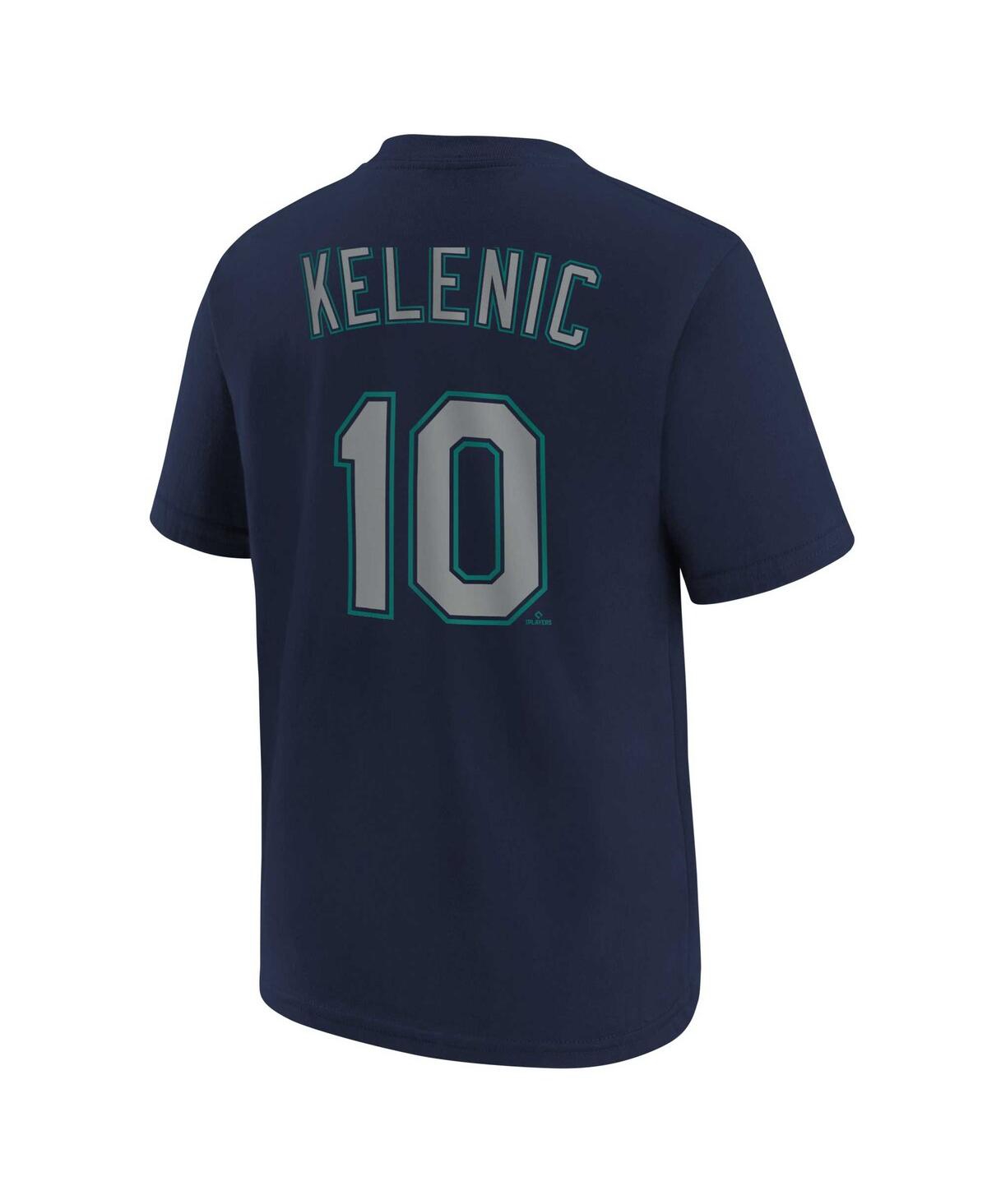 Big Boys Nike Jarred KelenicSeattle Mariners Player Name and Number T-shirt - Navy