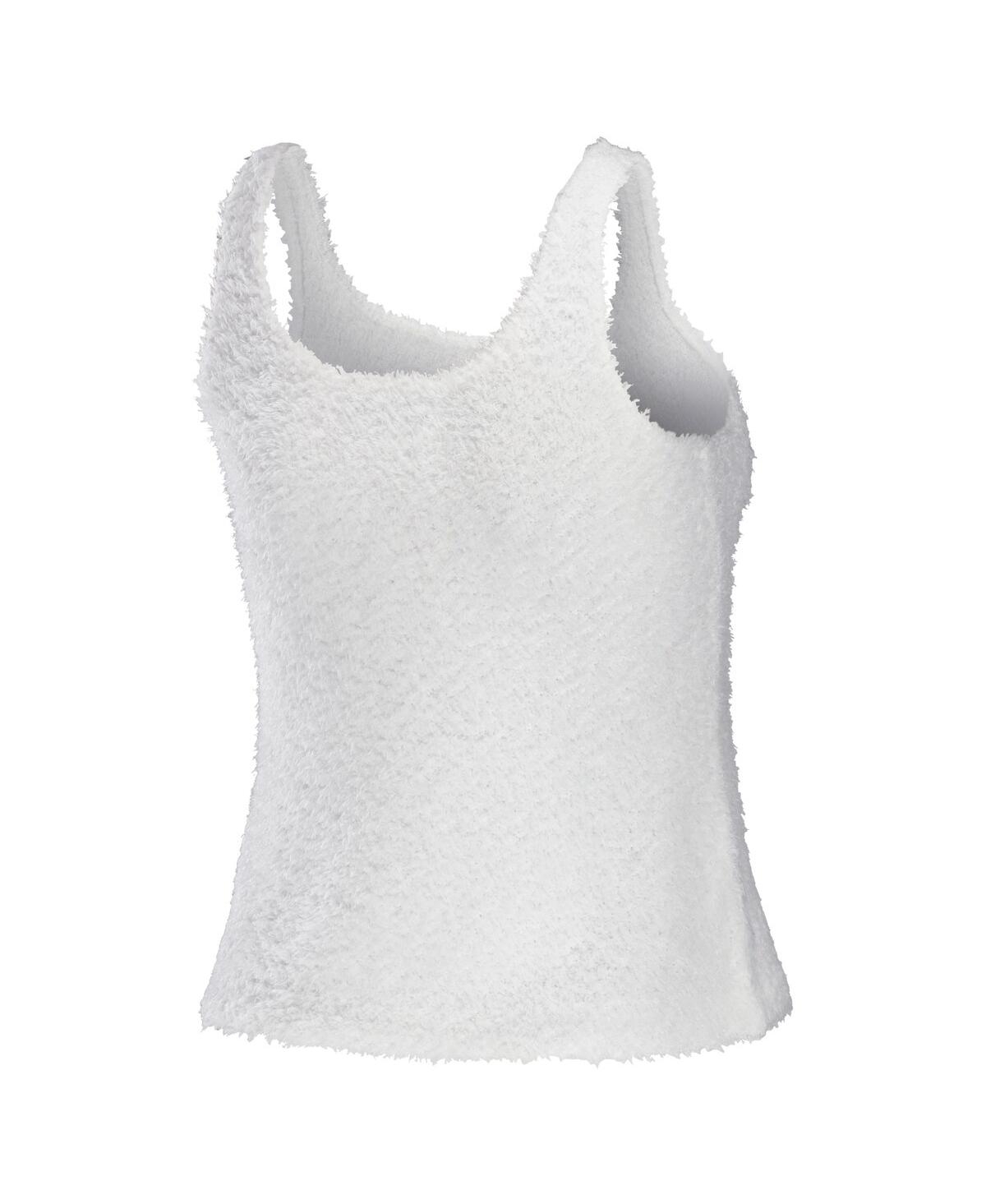 Shop Wear By Erin Andrews Women's  Cream San Francisco 49ers Cozy Scoop Neck Tank Top And Pants Sleep Set