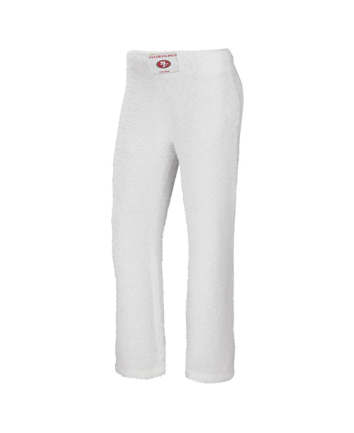 Shop Wear By Erin Andrews Women's  Cream San Francisco 49ers Cozy Scoop Neck Tank Top And Pants Sleep Set