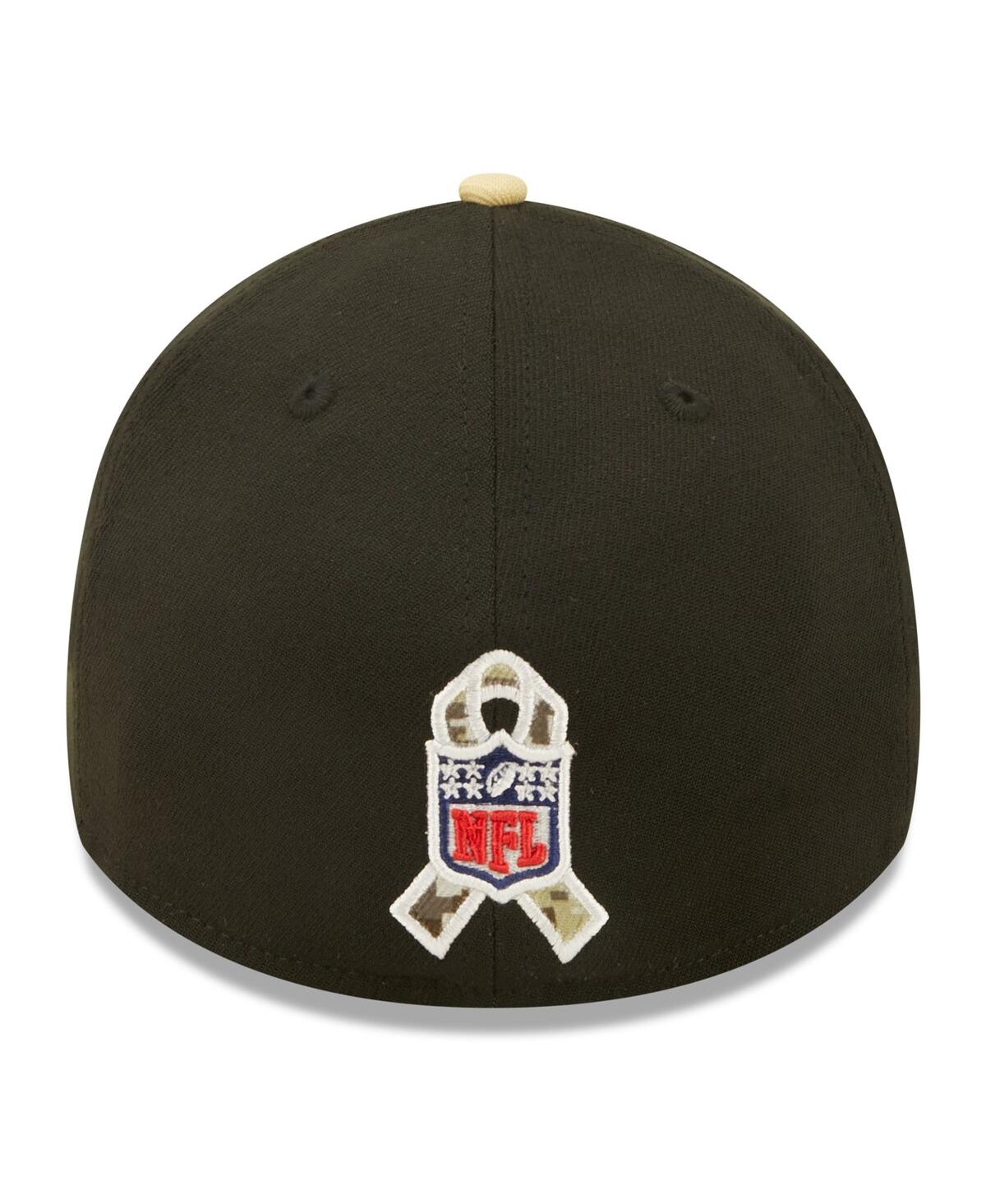 Men's New Era Vegas Gold New Orleans Saints 2022 Salute To Service 39THIRTY Flex Hat - Vegas Gold