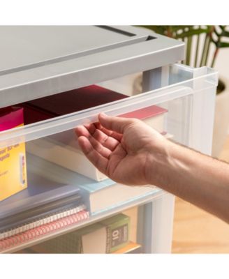 USA 3 Drawer Wide Storage Drawer Cart with Caster Wheels, Plastic Rolling Dresser for Home Closet Bedroom Bathroom Office Laundry Kitchen