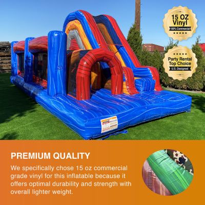 Obstacle Course Bounce House with Slide (with Blower)