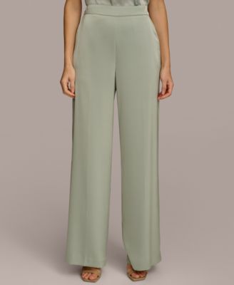 Donna Karan New York - Women's Satin Wide-Leg Pants