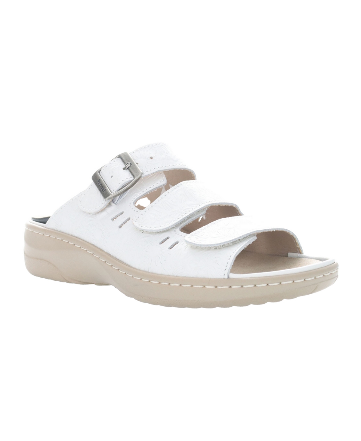 Shop Propét Women's Breezy Walker Slide Sandals In White Onyx