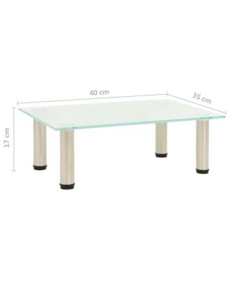 TV Stand Frosted 15.7"x13.8"x6.7" Tempered Glass