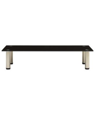 TV Stand Black Tempered Glass, Stainless Steel Medium Durable
