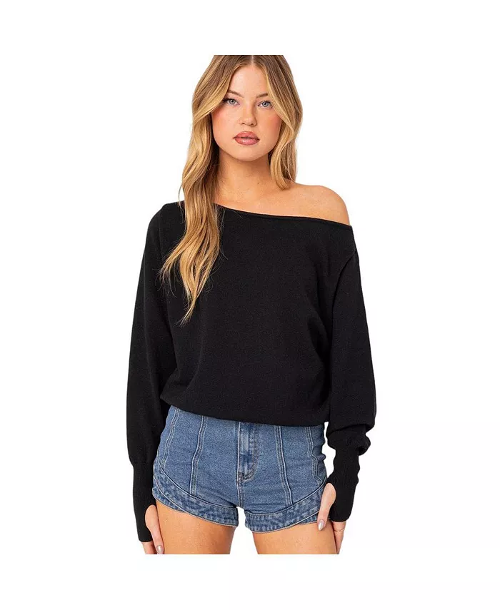 Women's Off Shoulder Oversized Sweater