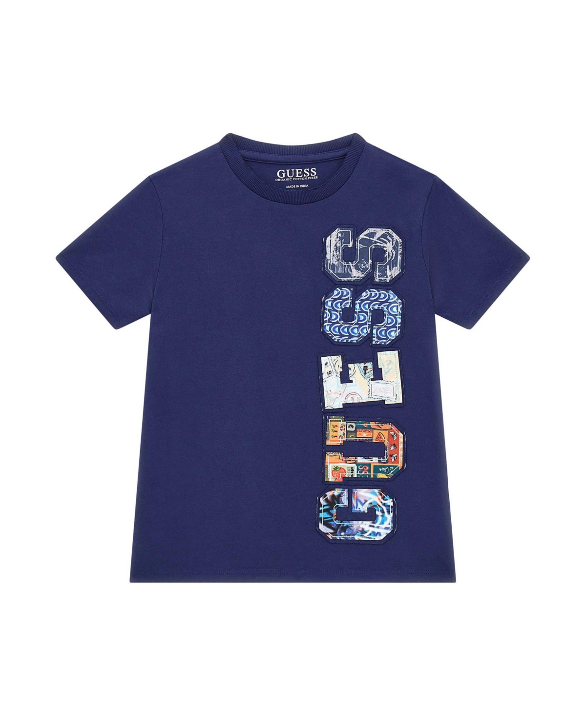 Shop Guess Big Boys Short Sleeve T-shirt In Blue