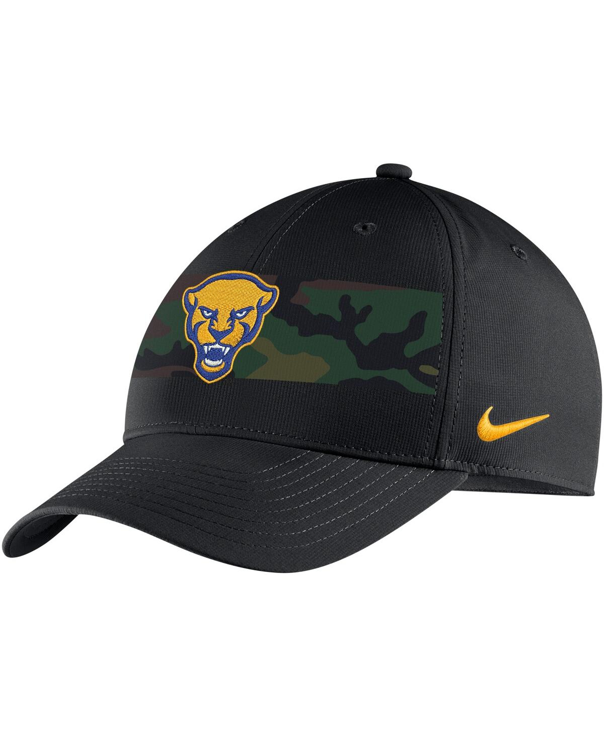 Shop Nike Men's  Black Pitt Panthers Military-inspired Pack Camo Legacy91 Adjustable Hat