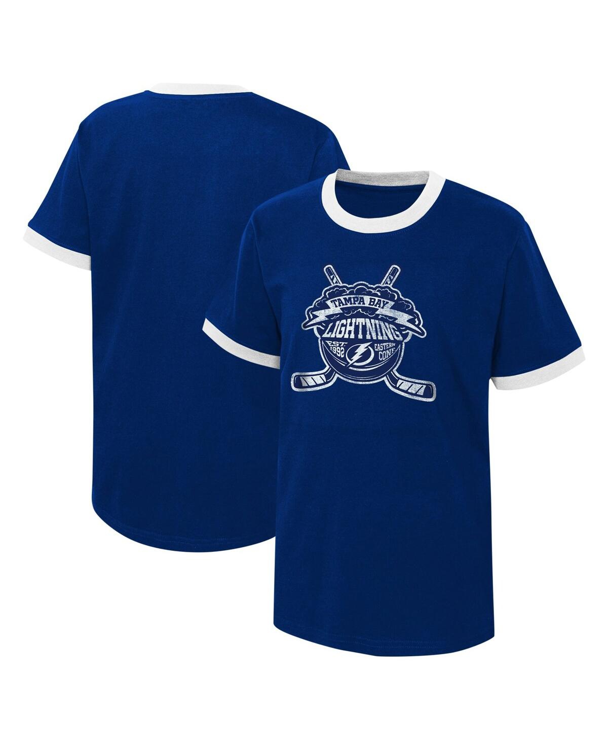 Shop Outerstuff Big Boys Blue Distressed Tampa Bay Lightning Ice City T-shirt
