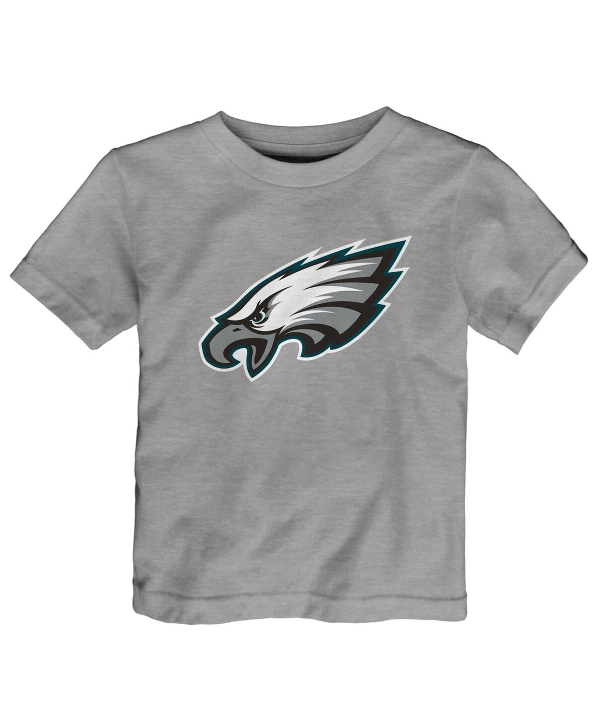 Shop Outerstuff Toddler Boys And Girls Heather Gray Philadelphia Eagles Primary Logo T-shirt