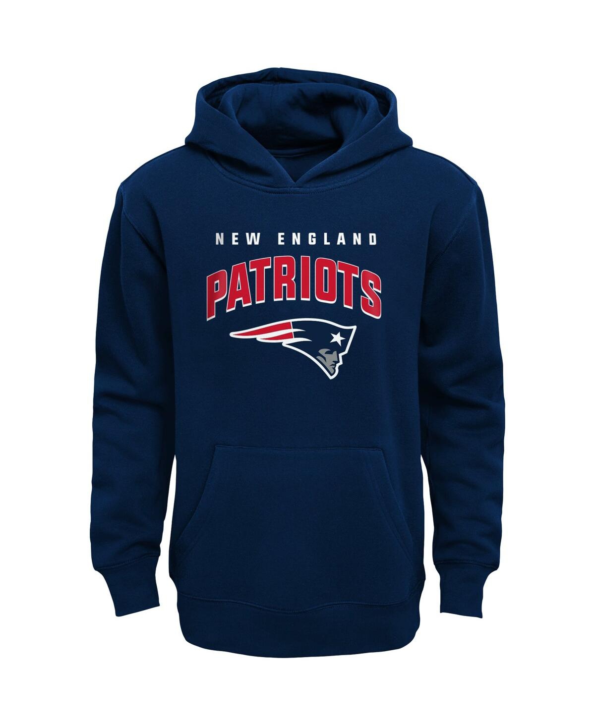 Shop Outerstuff Little Boys And Girls Navy New England Patriots Stadium Classic Pullover Hoodie