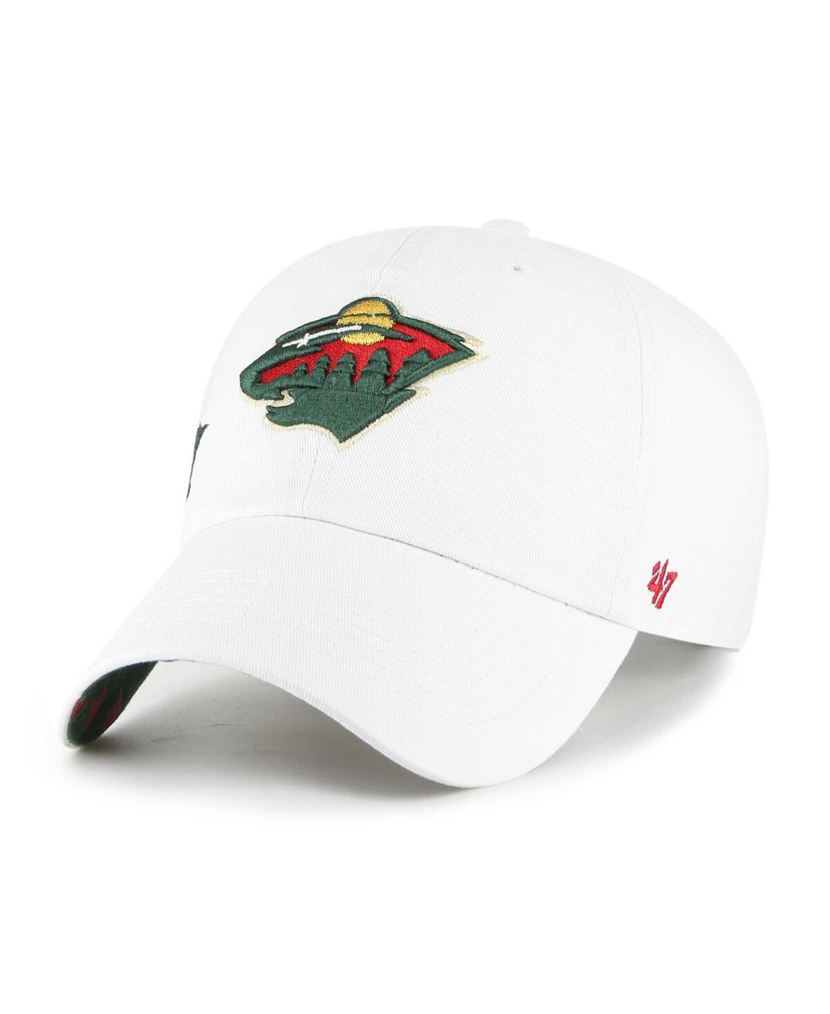 47 Brand Women's ' White Minnesota Wild Confetti Clean Up Adjustable Hat In White
