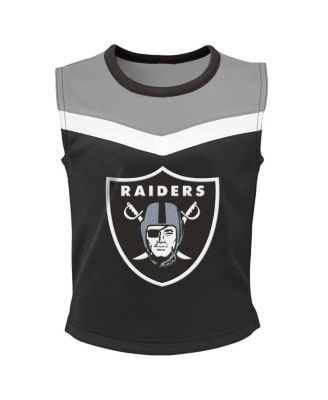 Big Girls Black Las Vegas Raiders Spirit Two-Piece Cheerleader Set