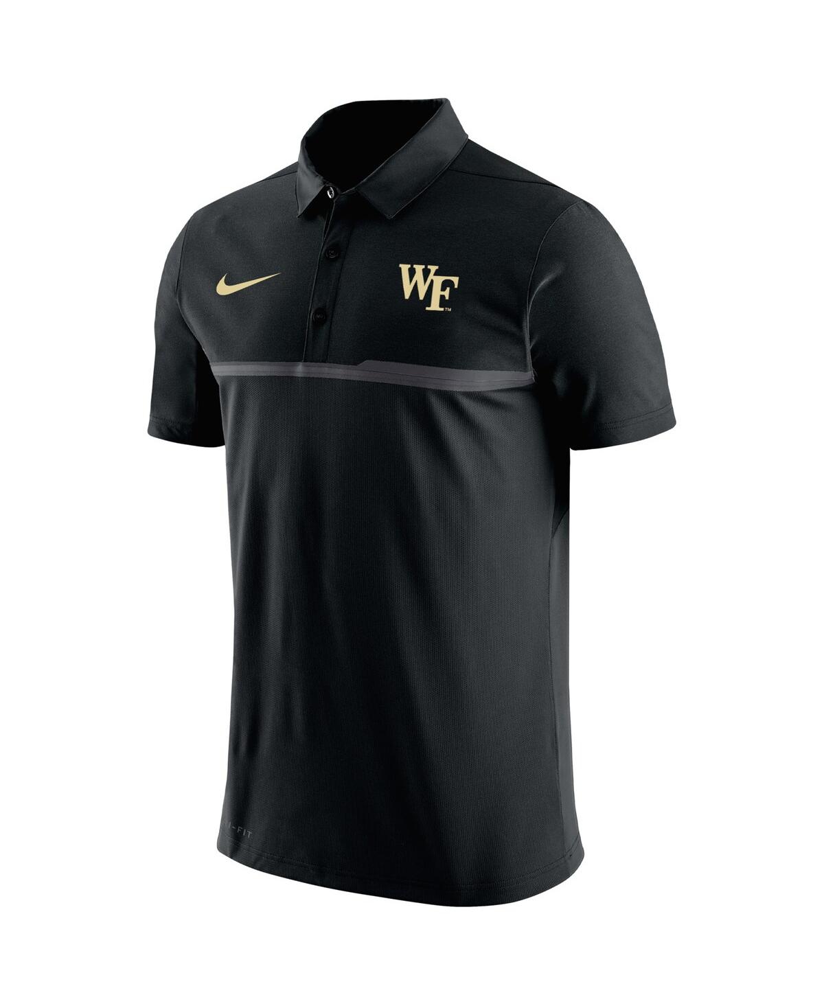 Nike Black Wake Forest Demon Deacons Coaches Performance Polo In Black