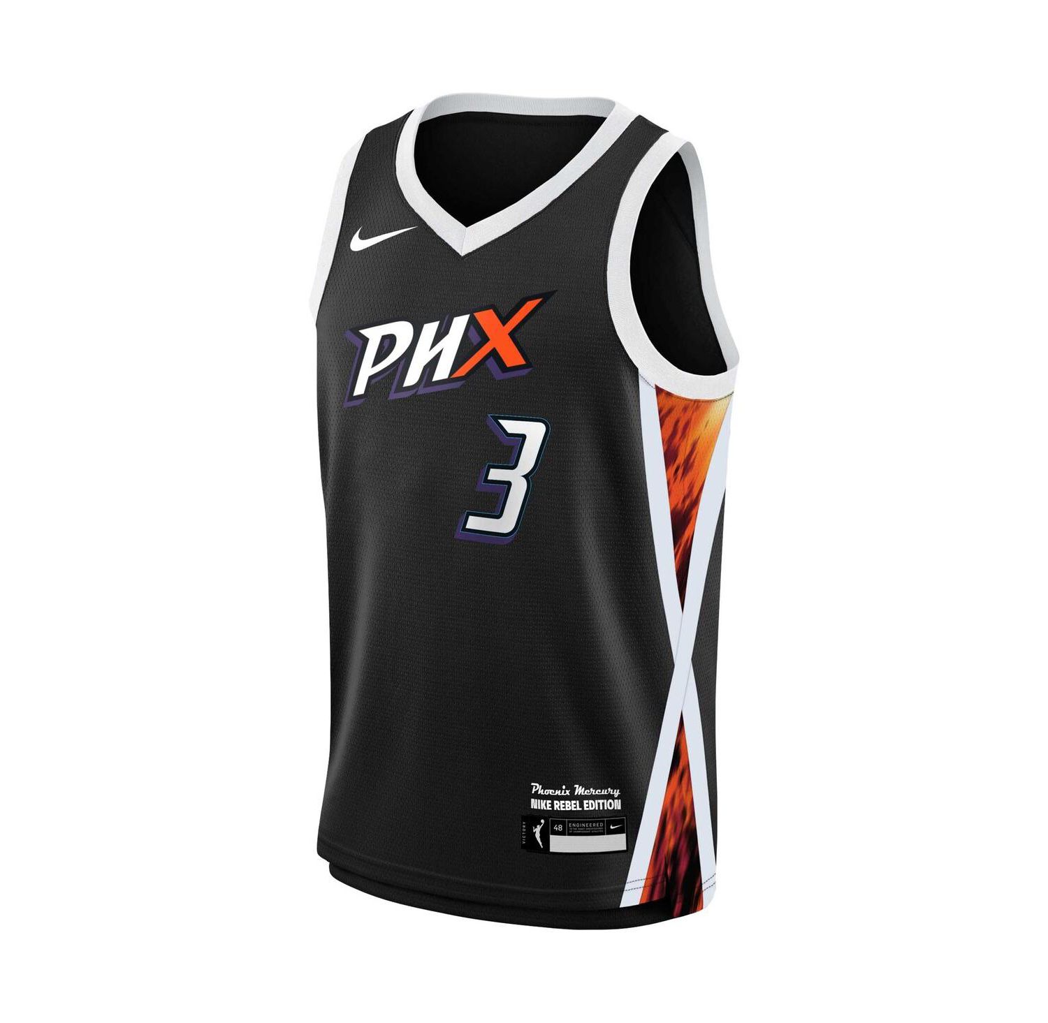 Big Boys and Girls Diana Taurasi Black Phoenix Mercury 2021 Rebel Edition Victory Player Jersey