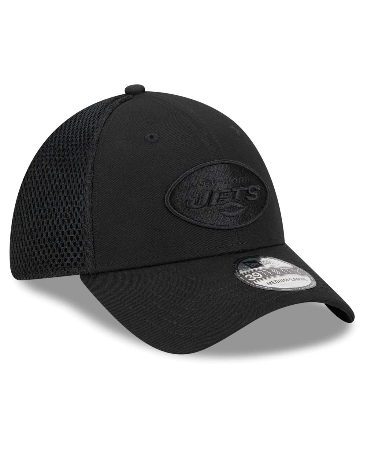 Shop New Era Men's  Black New York Jets Main Neo 39thirty Flex Hat