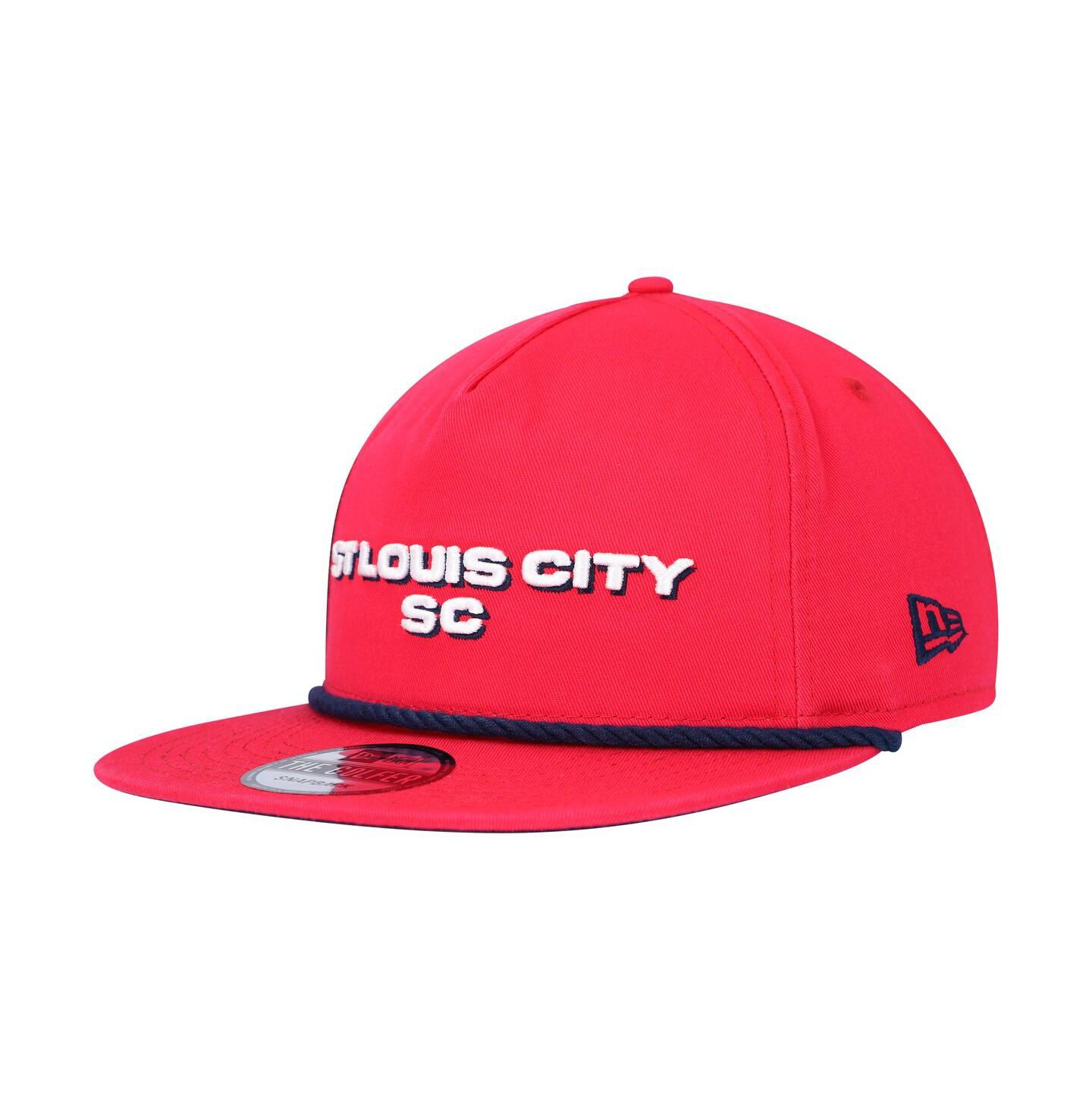 Мужская кепка New Era Red St. Louis City SC Heritage The Golfer Snapback Hat — фото 3