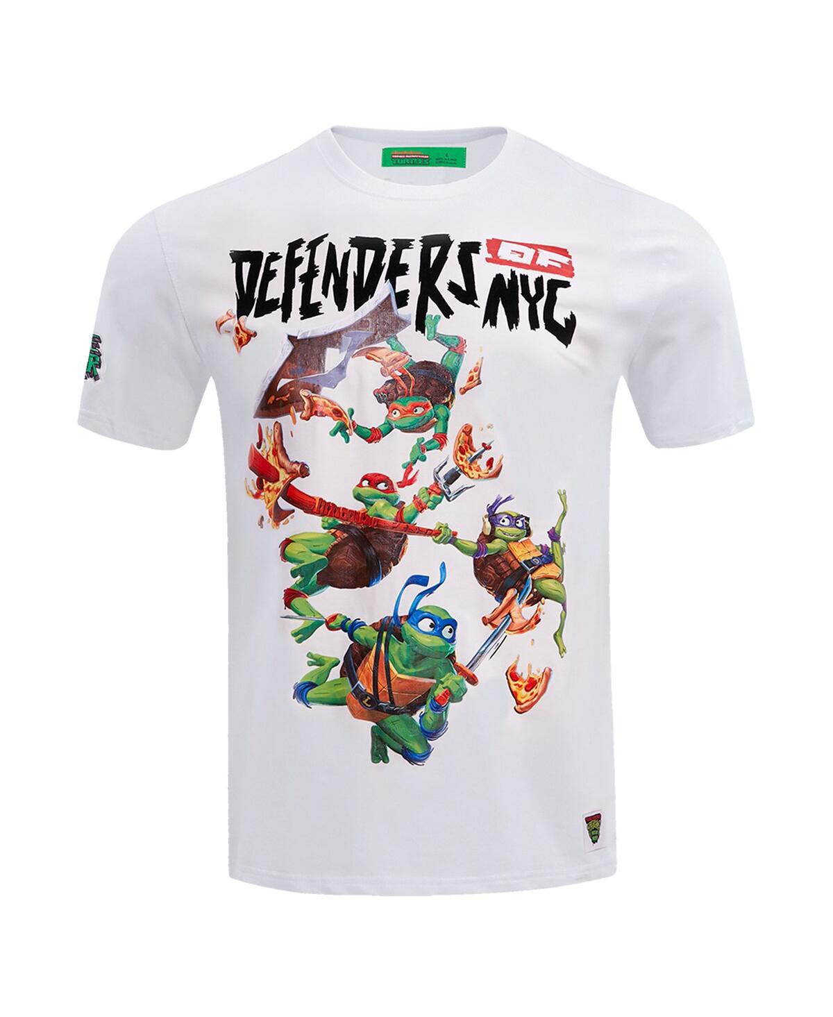 FREEZE MAX MEN'S AND WOMEN'S FREEZE MAX WHITE TEENAGE MUTANT NINJA TURTLES DEFENDERS OF NYC GRAPHIC T-SHIRT 