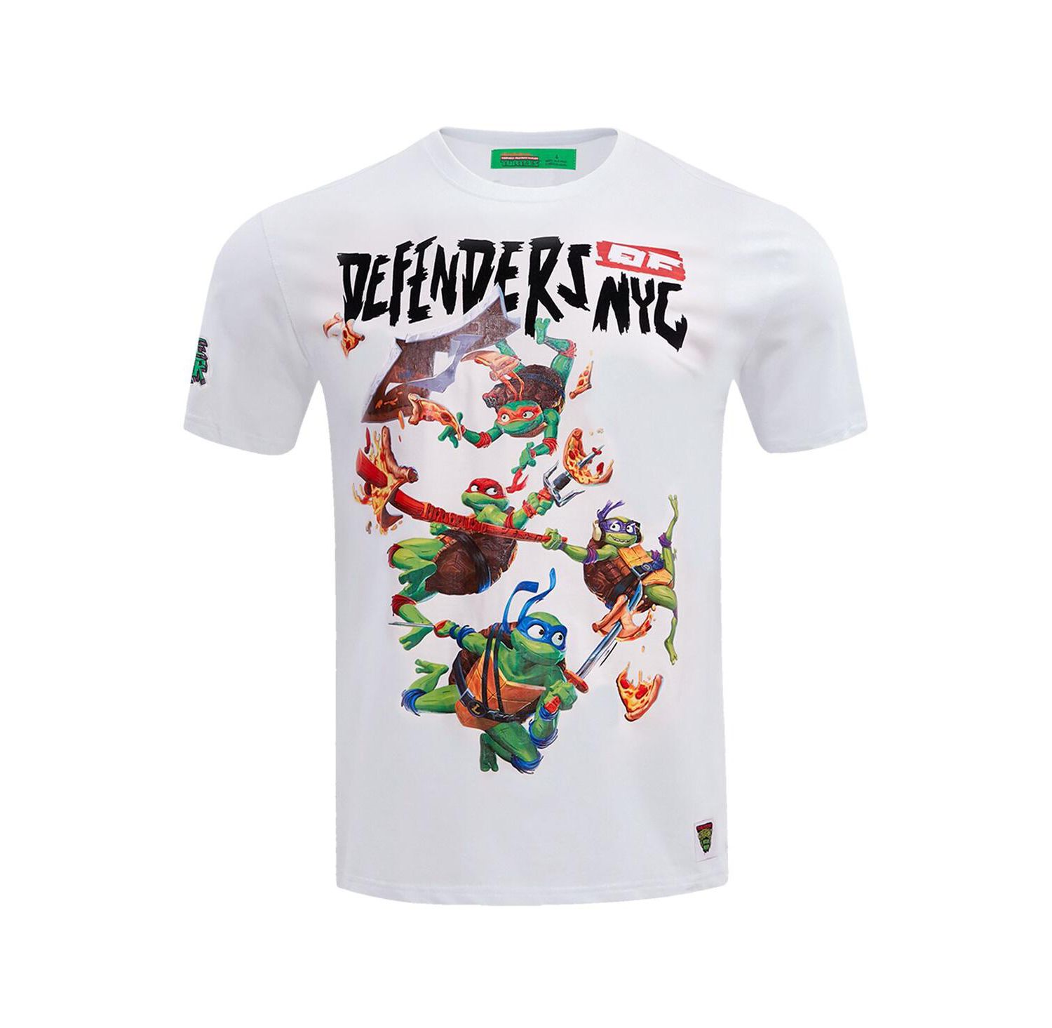 Men's and Women's White Teenage Mutant Ninja Turtles Defenders of NYC Graphic T-shirt