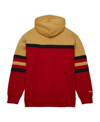 Men's Red, Gold Chicago Bulls Head Coach Pullover Hoodie
