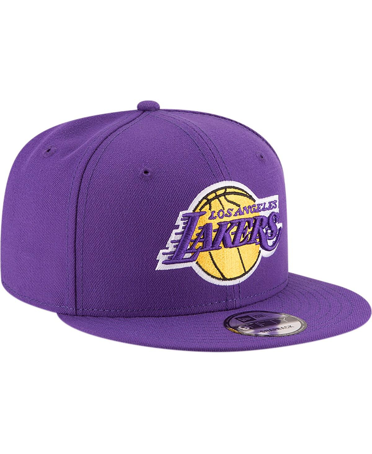 Shop New Era Men's  Purple Los Angeles Lakers Official Team Color 9fifty Snapback Hat