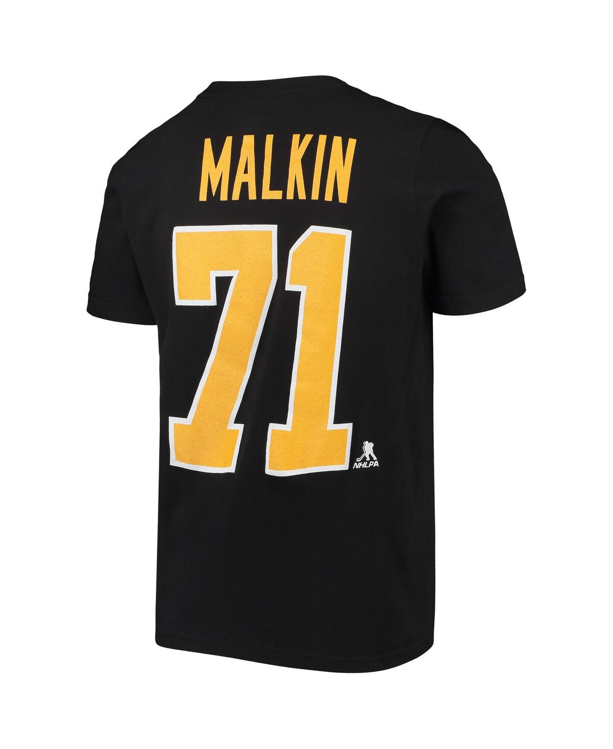 Shop Outerstuff Big Boys Evgeni Malkin Black Pittsburgh Penguins Player Name And Number T-shirt