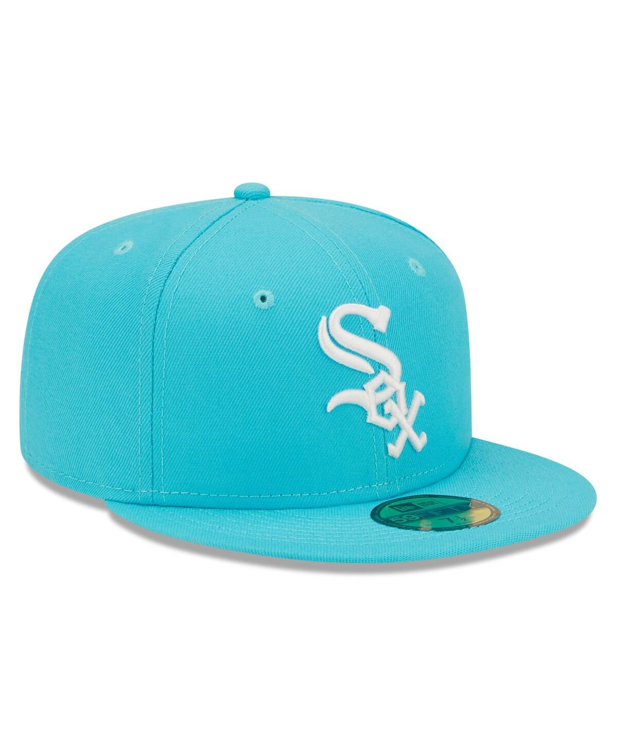 Shop New Era Men's  Blue Chicago White Sox Vice Highlighter Logo 59fifty Fitted Hat