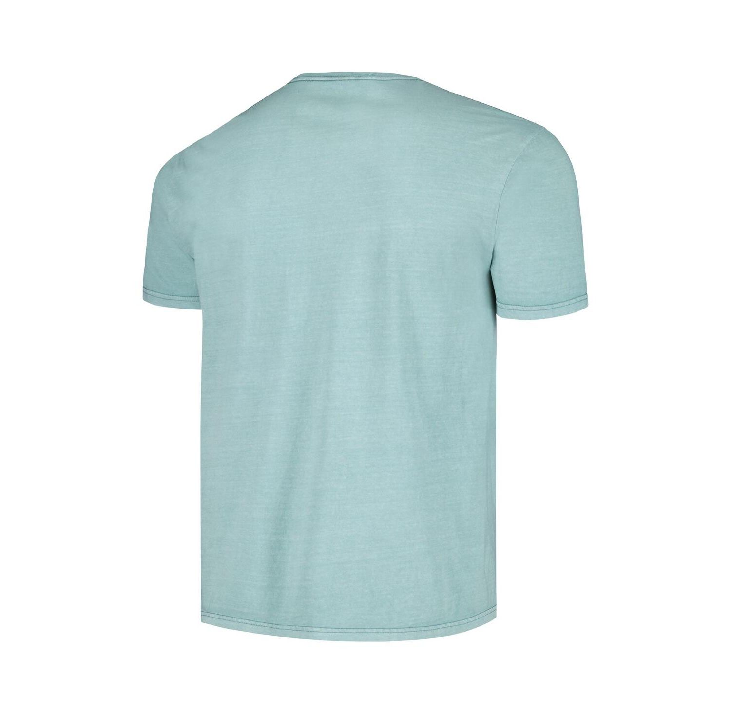 Men's Light Blue Distressed KISS Spider Washed Graphic T-shirt