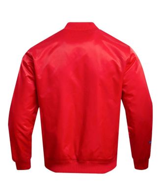 Men's Red Looney Tunes Positive Energy Satin Full-Snap Jacket