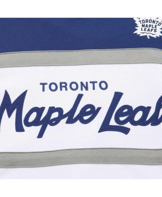 Men's White, Blue Toronto Maple Leafs Head Coach Pullover Hoodie