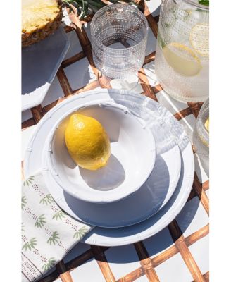 Bamboo Raised Rim Salad Plates, Set of 6