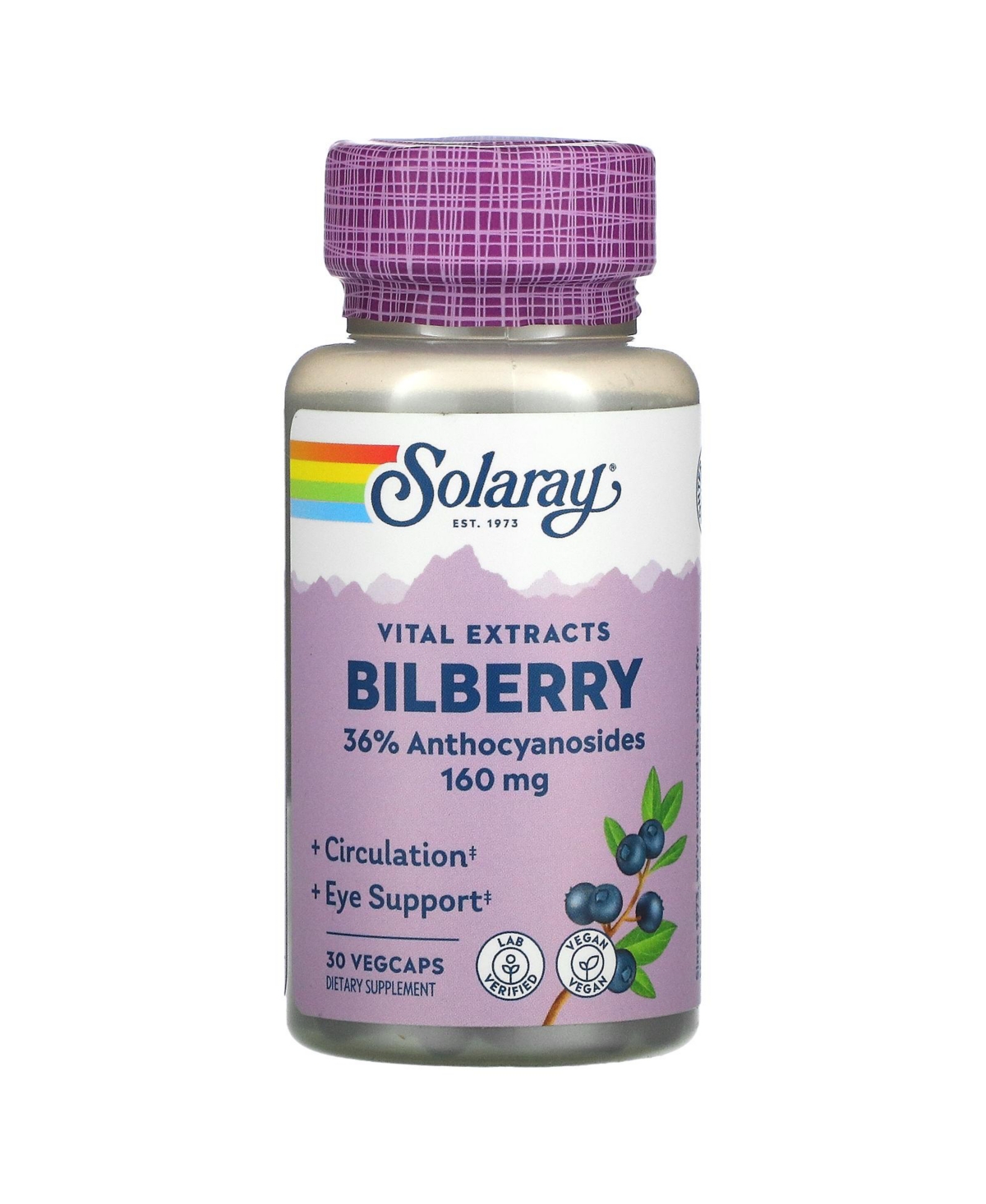 Vital Extracts Bilberry 160 mg - 30 Veg Caps - Assorted Pre-Pack