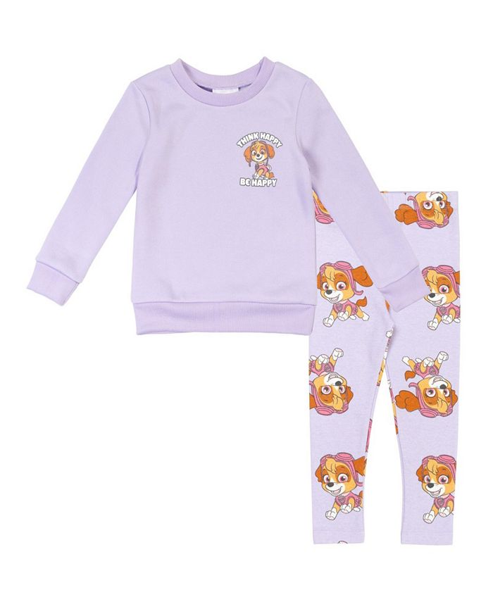 Abbigliamento Bambini Completo Paw Patrol Felpa E Leggings Per Bambini - Set Invernale Con Skye Ed Everest Vestaglio Bambino Invernale - 8