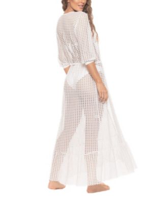 Women's Lattice Duster Cover-up