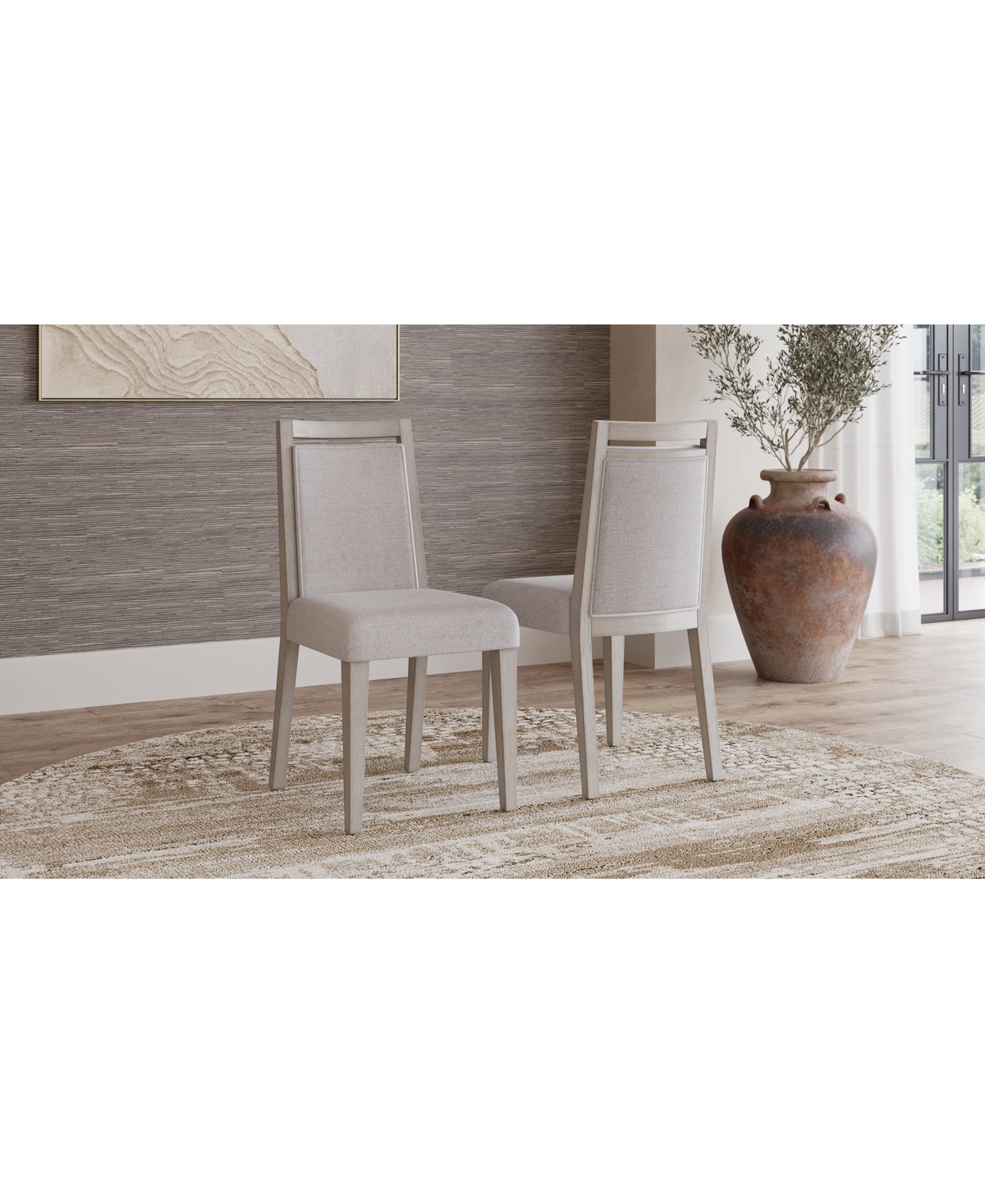 Shop Macy's Tivie 2 Pc Wood Dining Chair Set In Brown