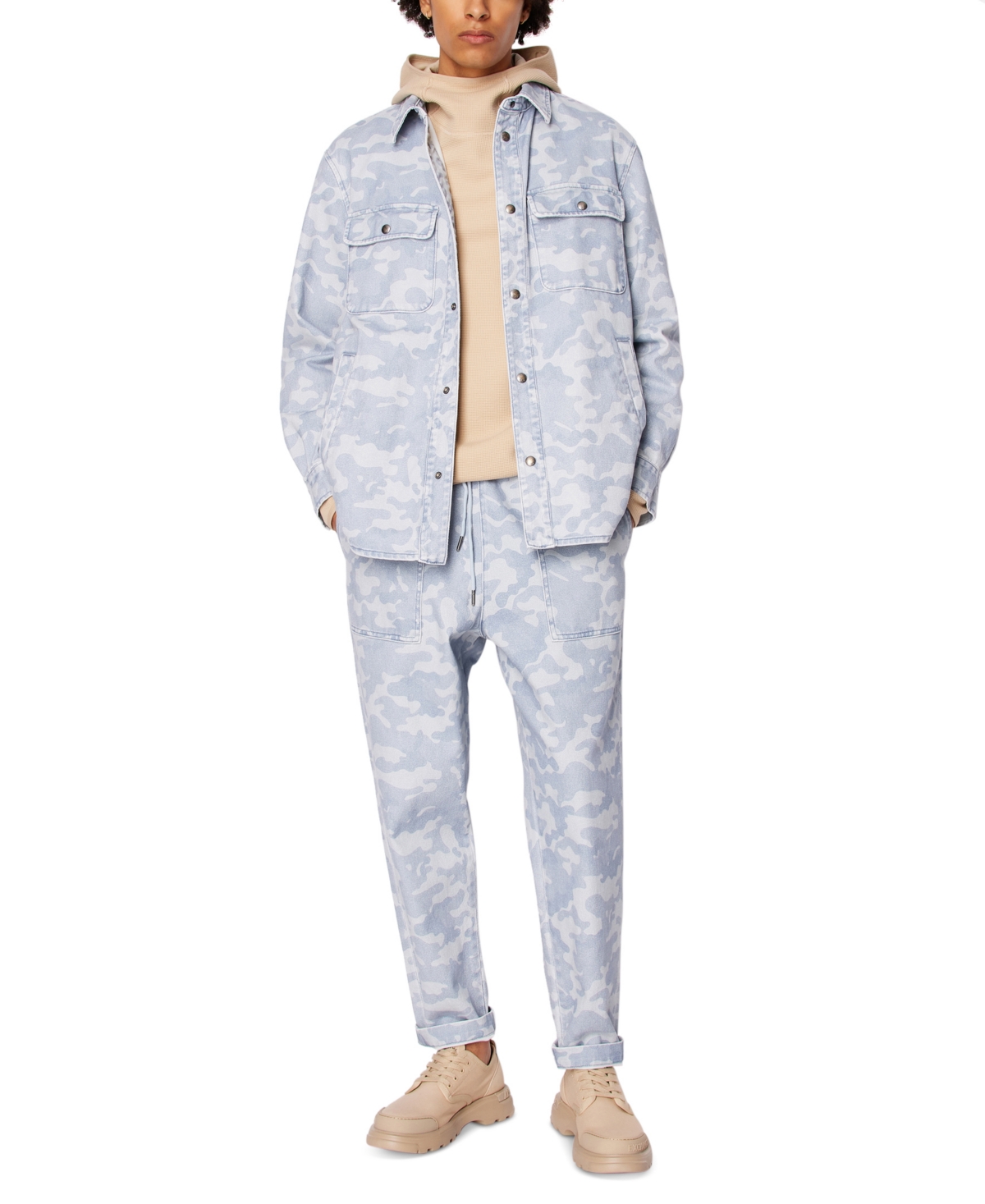 A|X Armani Exchange Men's Tonal Camouflage Drawstring Pants