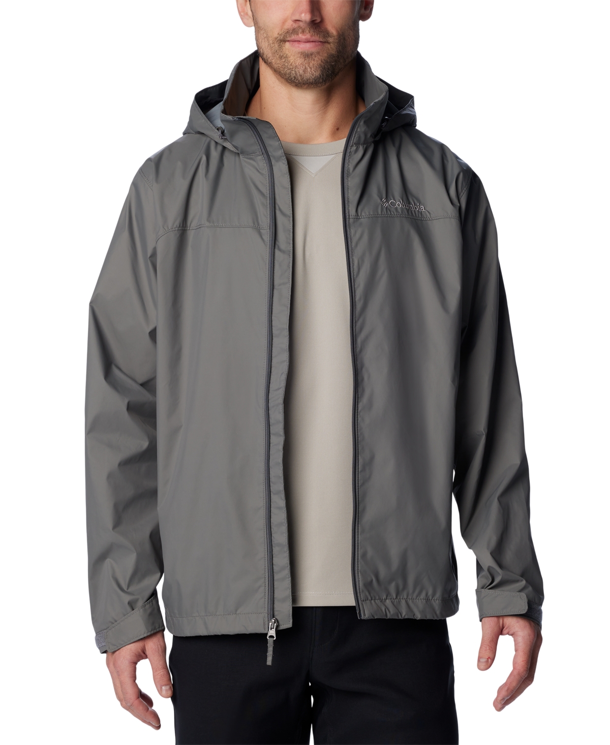 Shop Columbia Men's Glennaker Lake Rain Jacket In City Grey