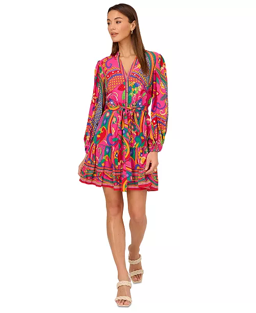 women's printed shirtdress