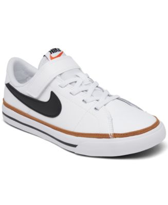 Kids Nike Court Legacy Shoes Little 3 White Black Ochre