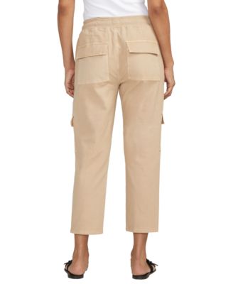 Women's Textured Cargo Cropped Pants