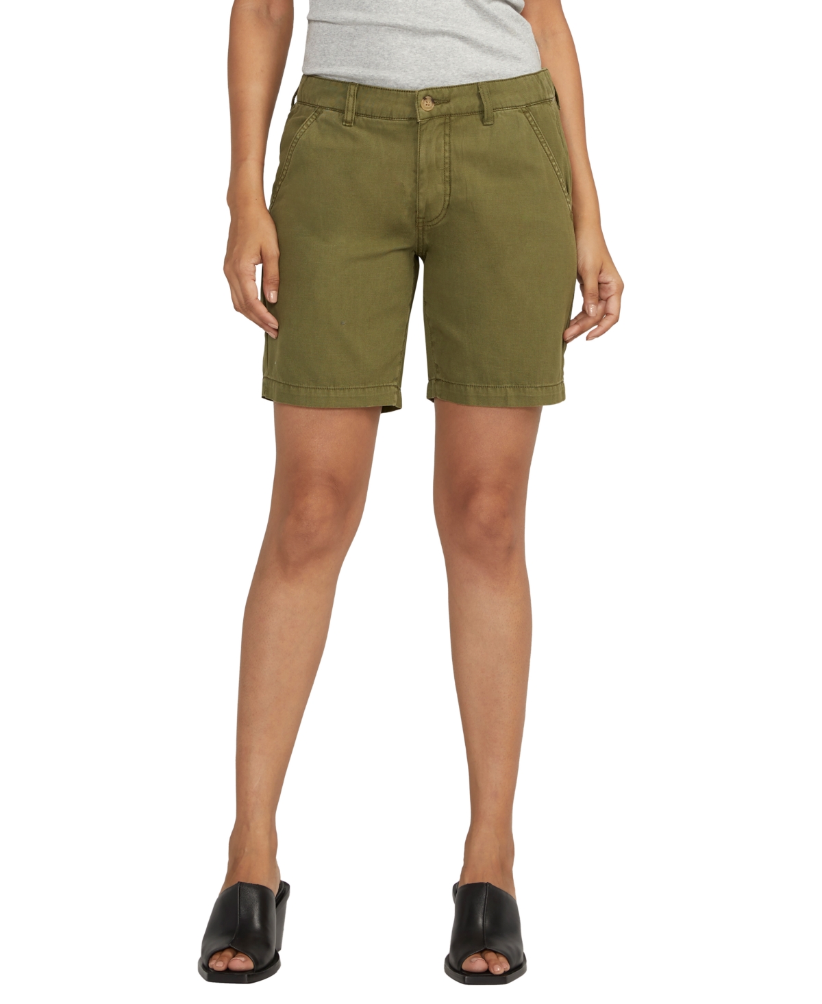 Jag Women's Tailored Shorts In Moss