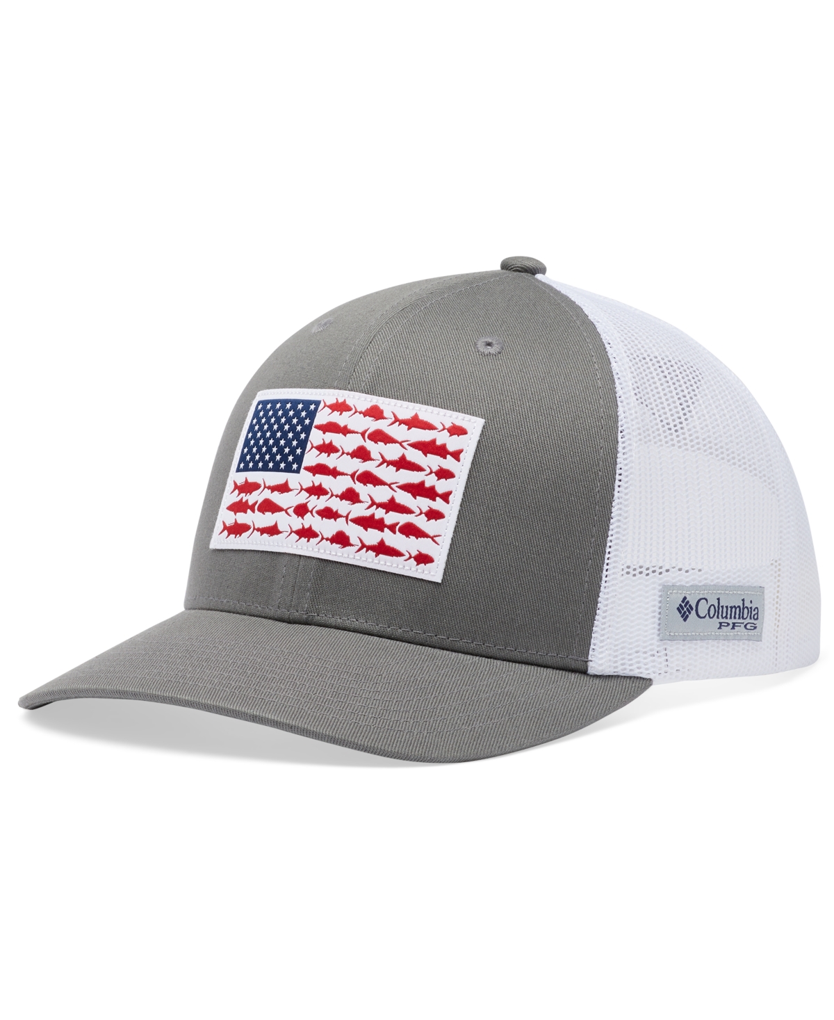 Men's Pfg Fish Snapback Hat - Titanium,